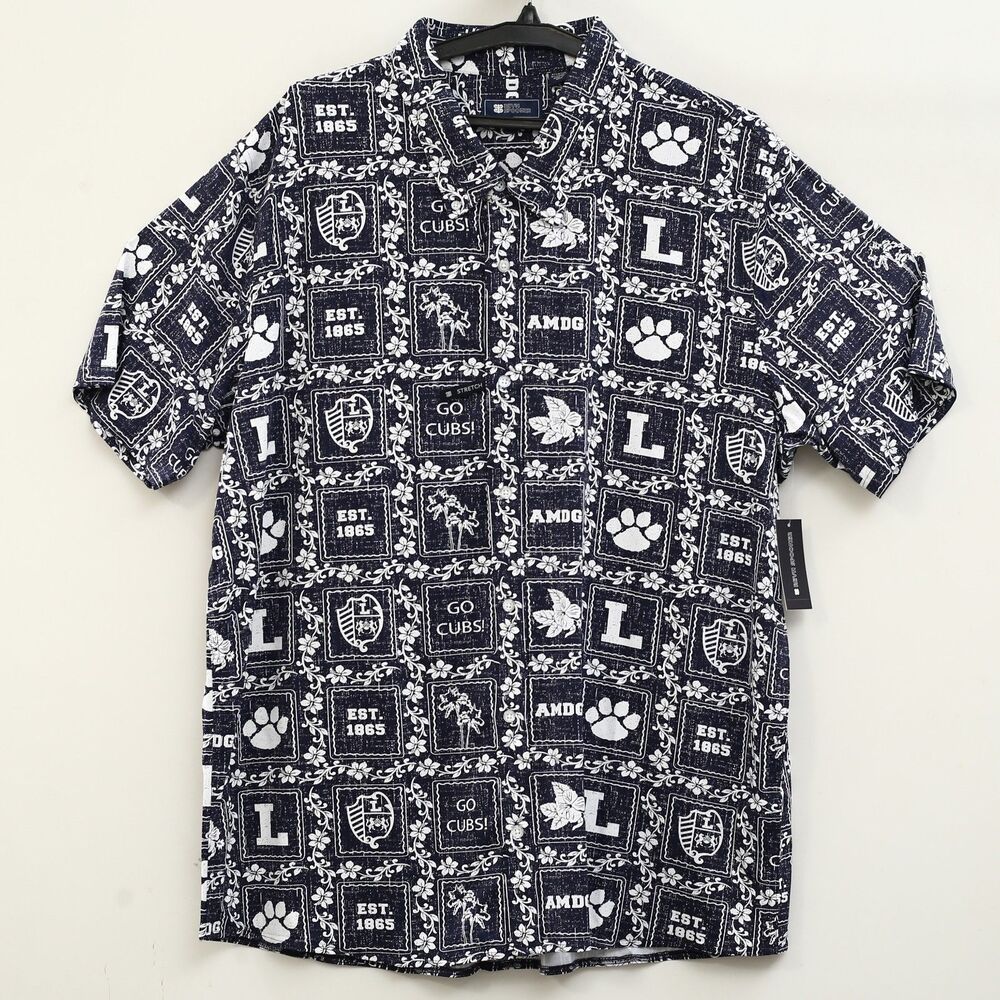 Reyn Spooner Short Sleeves Floral Printed Buttondown Men's Shirt Navy 3XL 287050